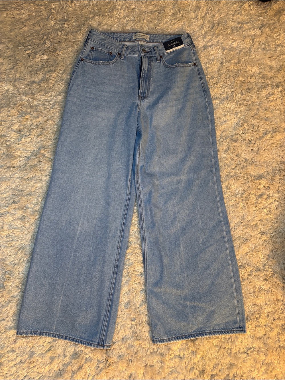 Abercrombie & Fitch Light Blue Wide-Leg Jeans